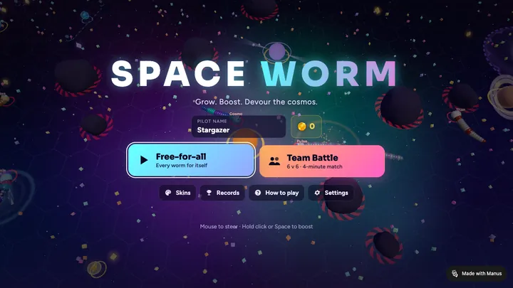 Space Worm 2D cover art